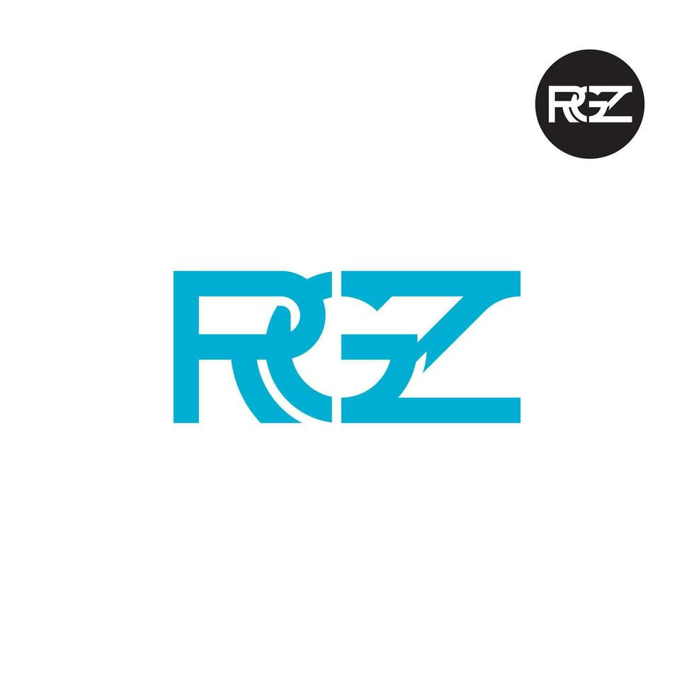 letra rgz monograma logo diseño vector