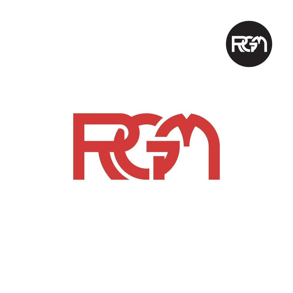 letra rgm monograma logo diseño vector