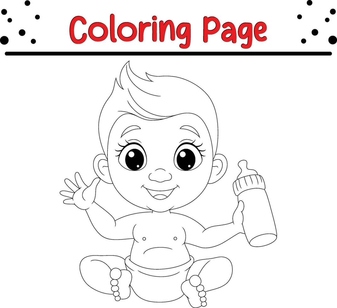 Funny boy coloring page for kids 35701242 Vector Art at Vecteezy