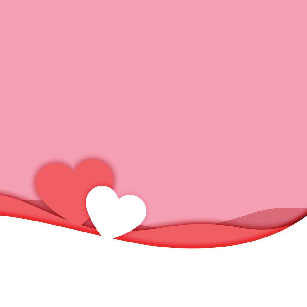 contento San Valentín día póster vale, 3d rojo rosado corazón, dorado metal forma, estrella y arcos en Rosa antecedentes. vector ilustración. sitio para texto. regalo tarjeta, amor fiesta, valentin rebaja volantes diseño