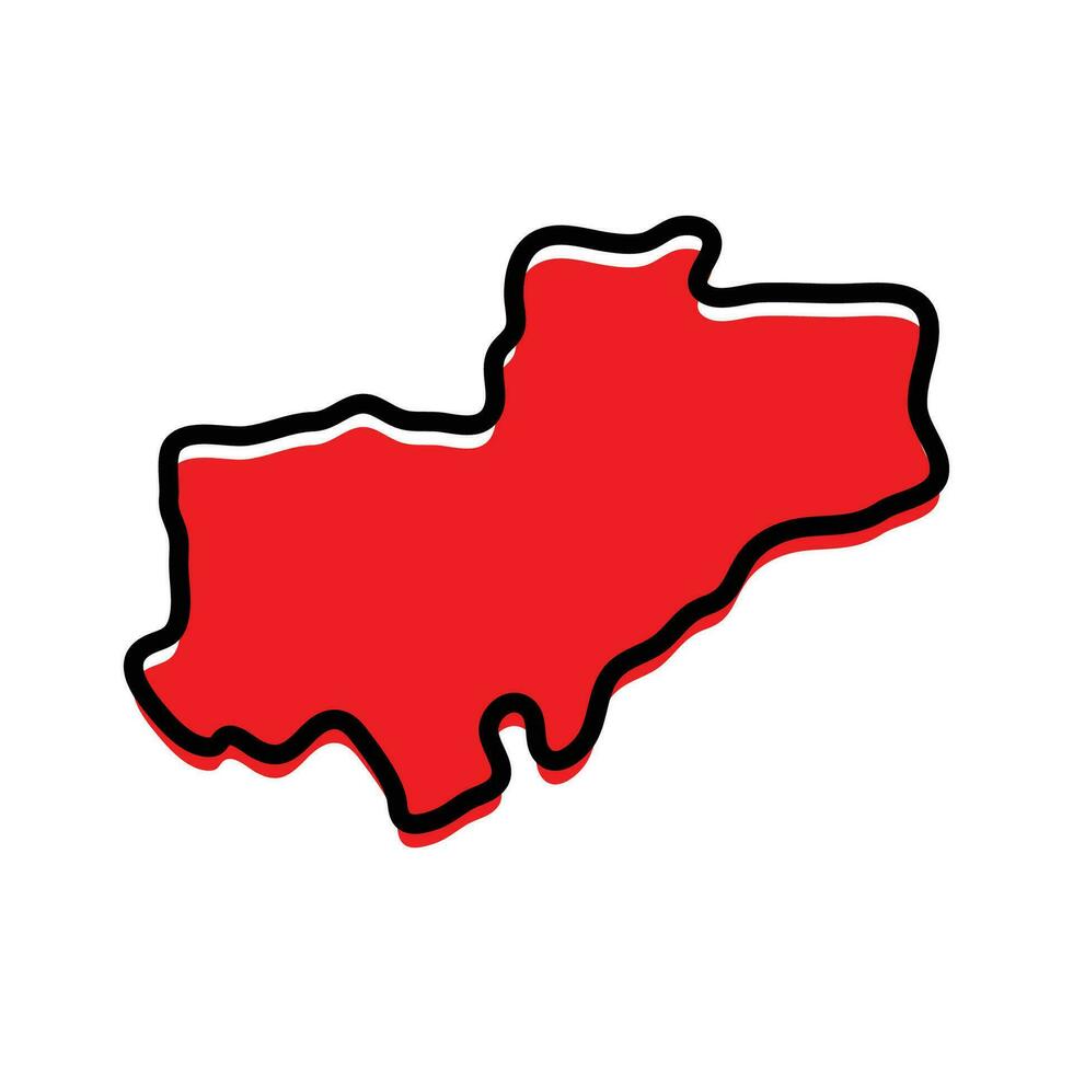Lunda Norte province of Angola vector map design