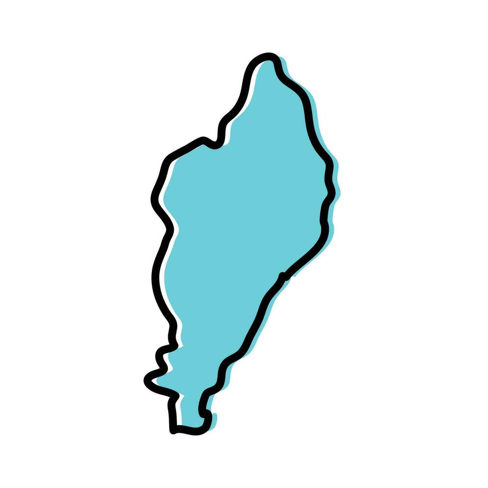el nimba estado de Liberia país mapa ilustración. vector