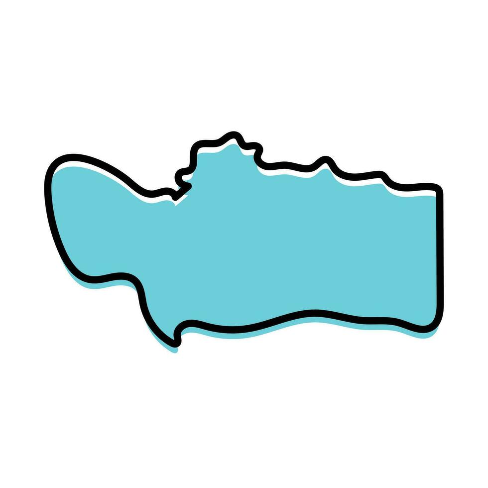 Hardap region of the Namibia vector map design.
