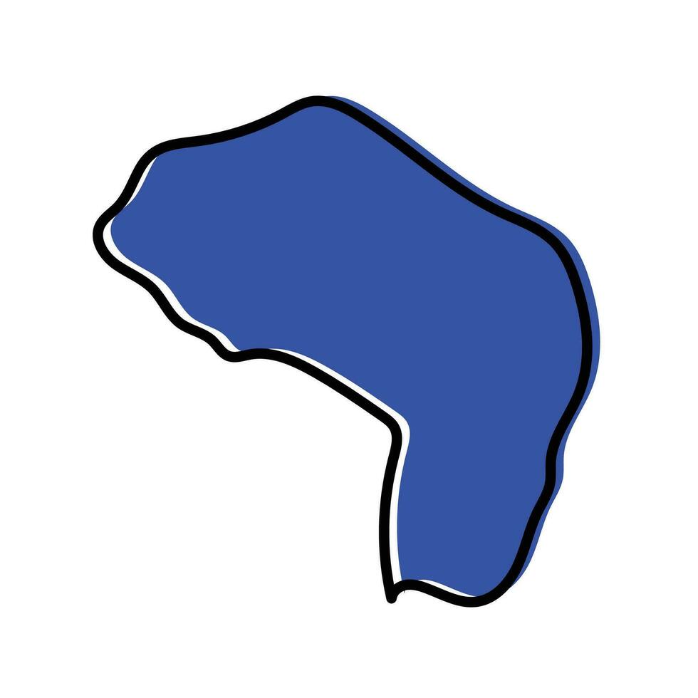 Banjul administrative region of The Gambia map design. vector