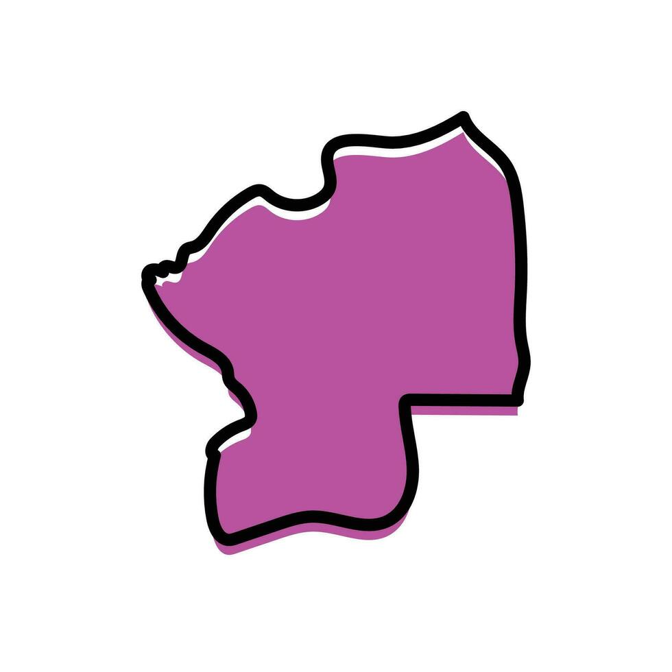 Centrale Region of Togo map design. vector