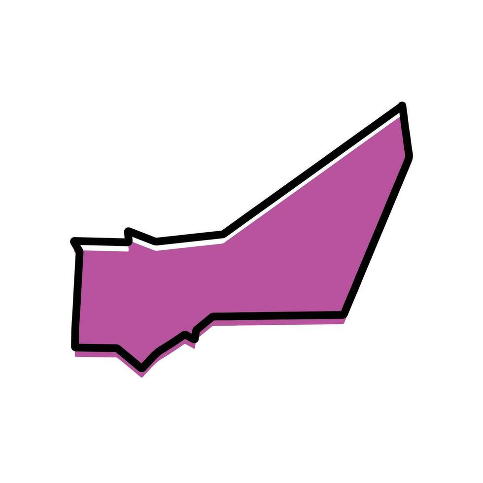 Adrar region of Mauritania vector map  design.