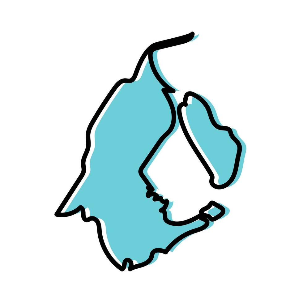 Zulia state of Venezuela vector map design.