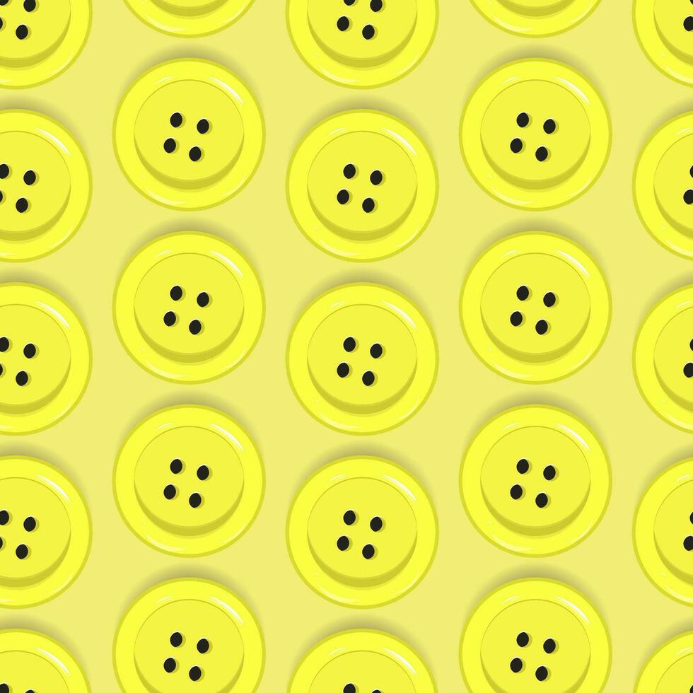 Seamless pattern with yellow buttons on a yellow background vector