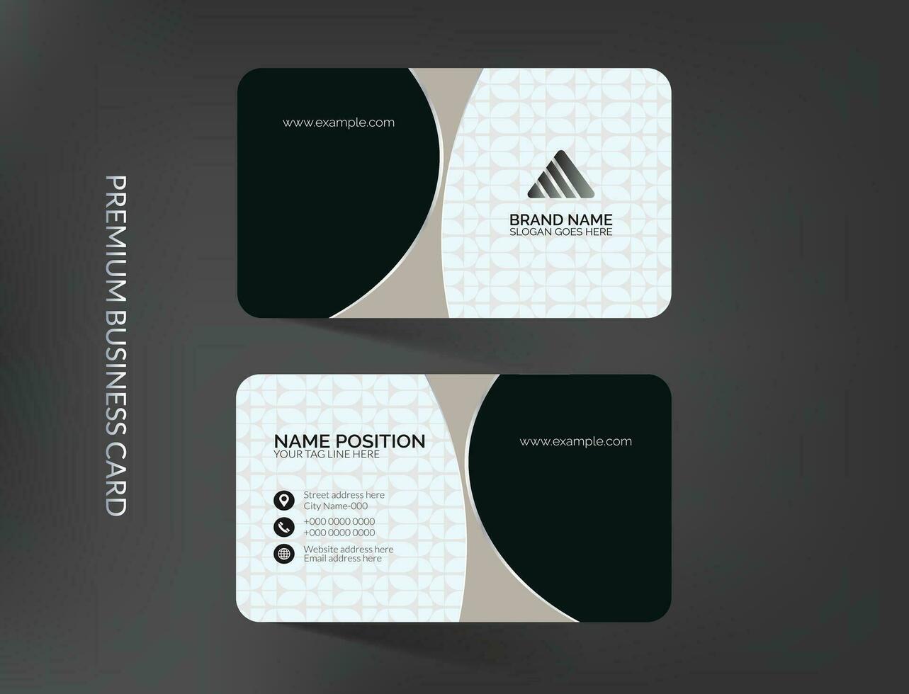 Printable business card template design vector