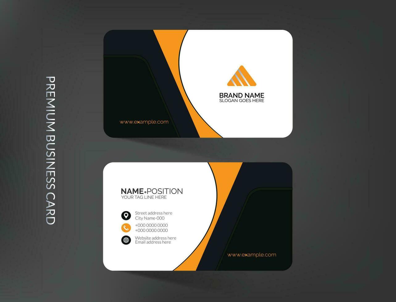 Editable business card template design vector