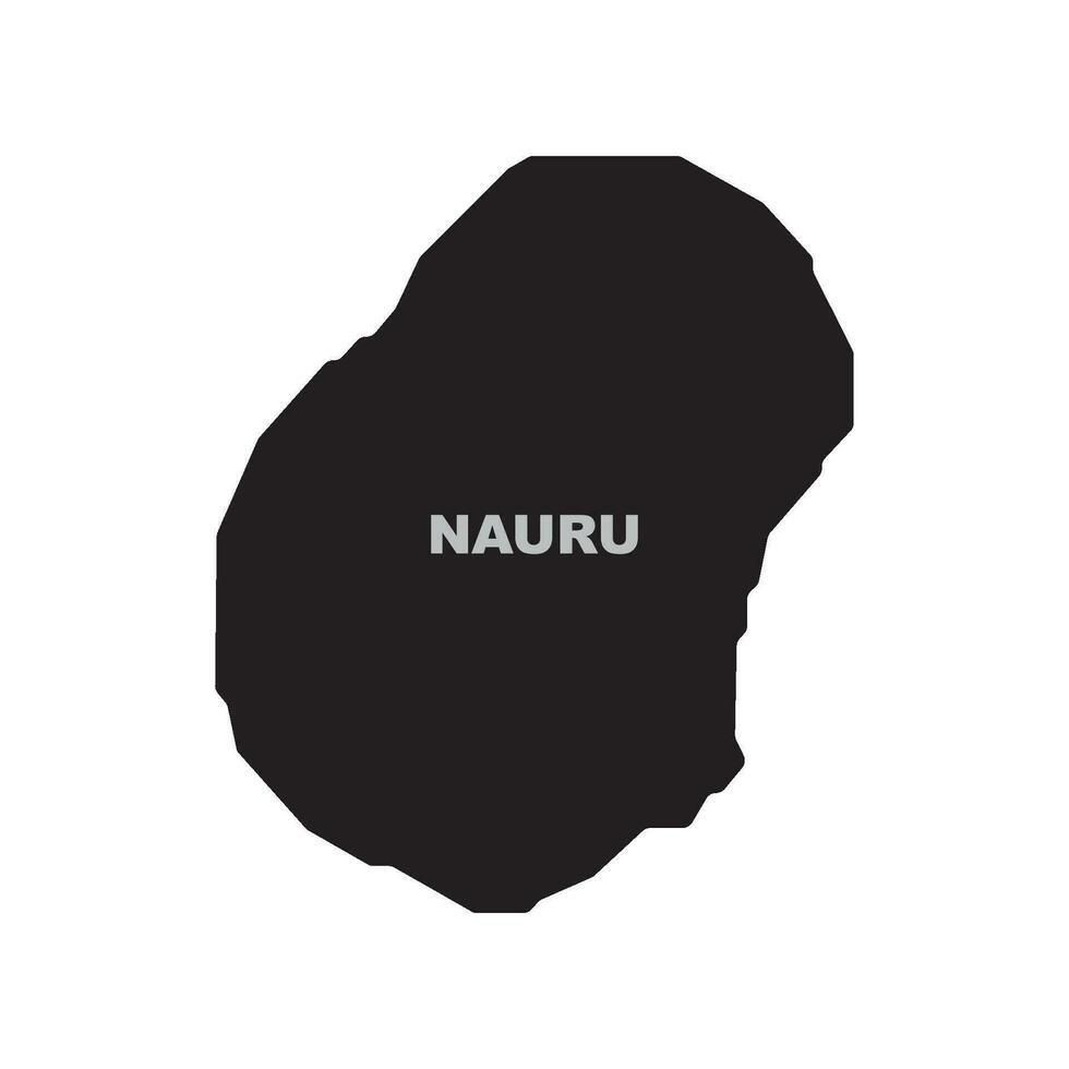 nauru mapa icono vector