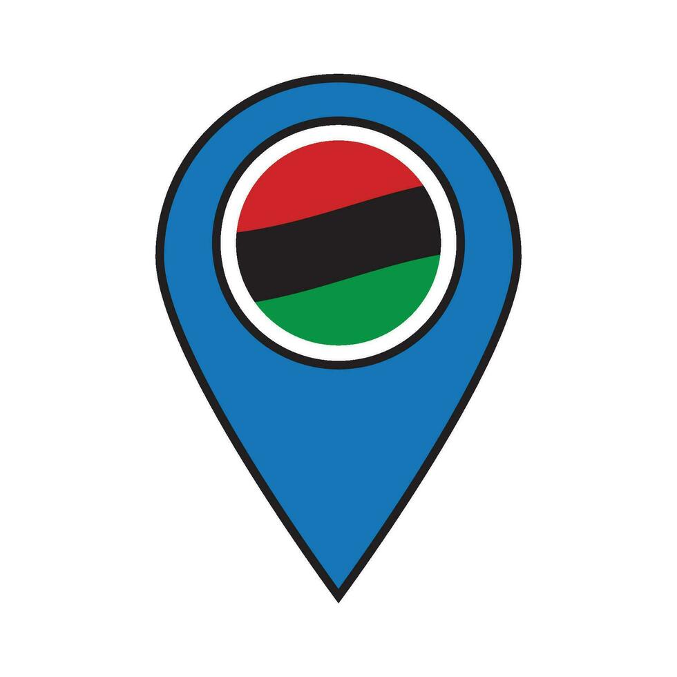 Libya map icon vector
