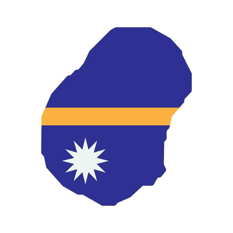 Nauru map icon vector