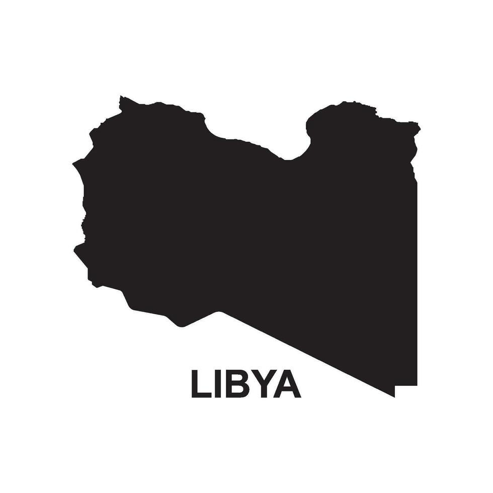 Libia mapa icono vector