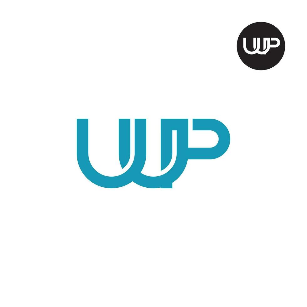 Letter UUP Monogram Logo Design vector