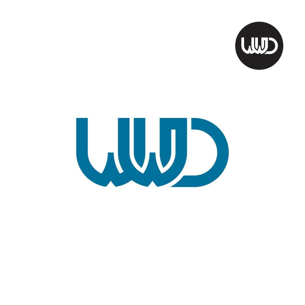 letra wwd monograma logo diseño vector