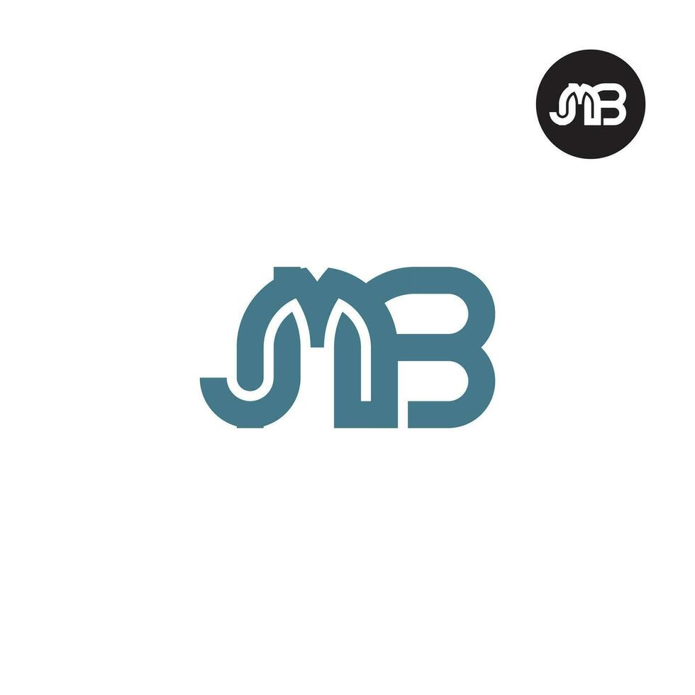 letra jmb monograma logo diseño vector