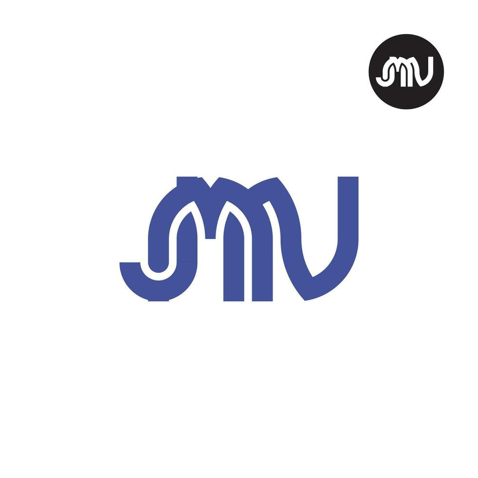 letra jmn monograma logo diseño vector