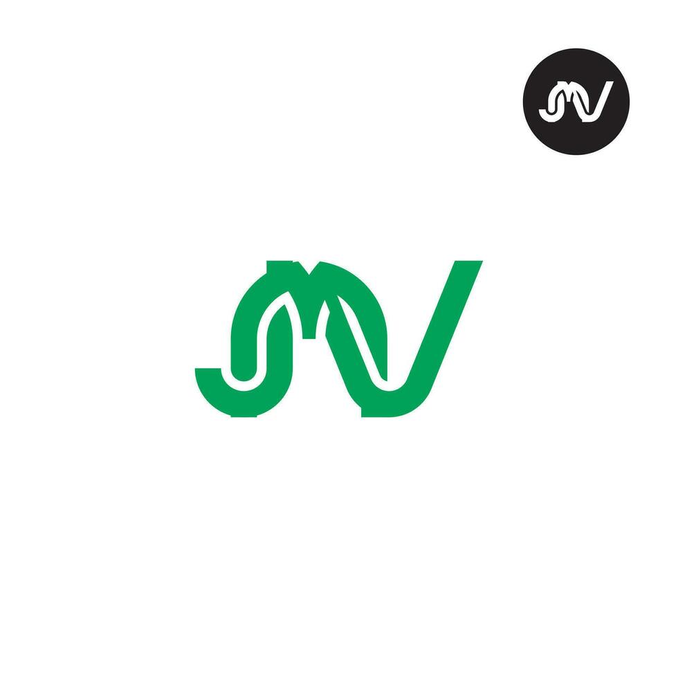 Letter JMV Monogram Logo Design vector