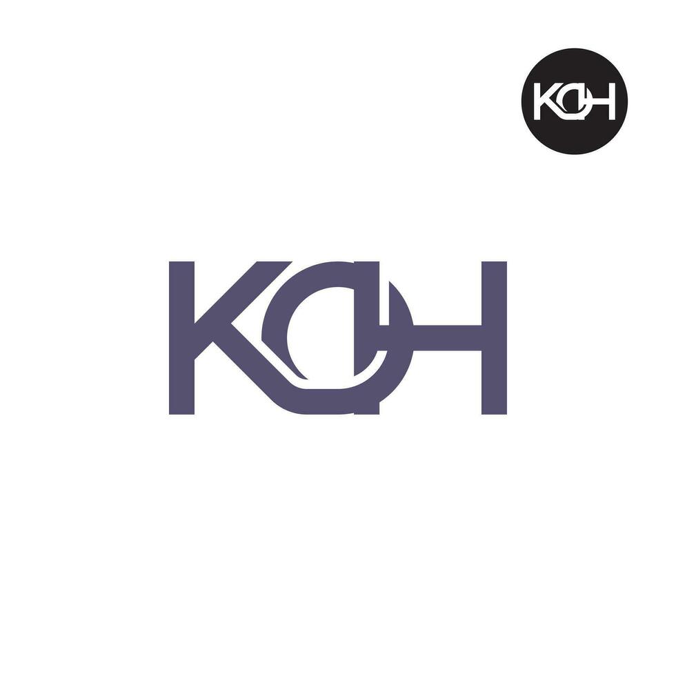 Letter KOH Monogram Logo Design vector