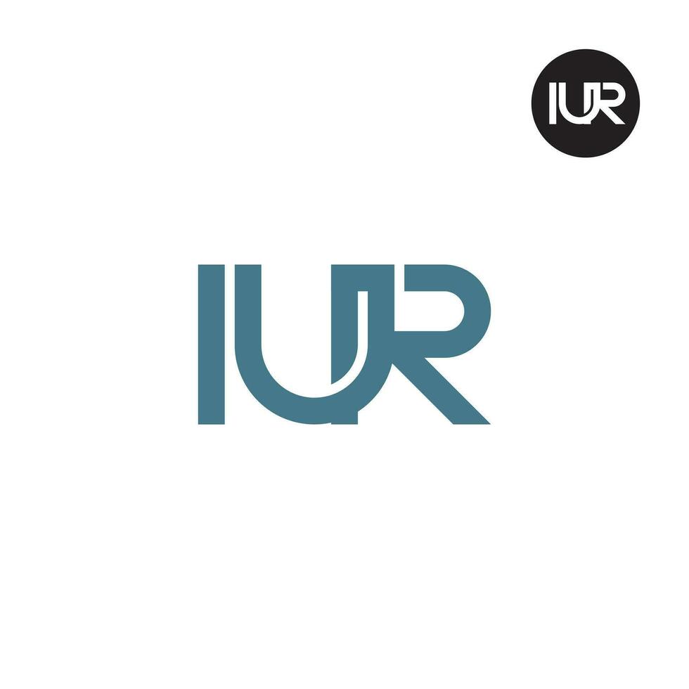 Letter IUR Monogram Logo Design vector