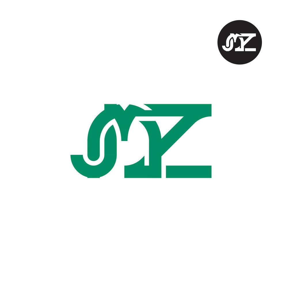 Letter JMZ Monogram Logo Design vector