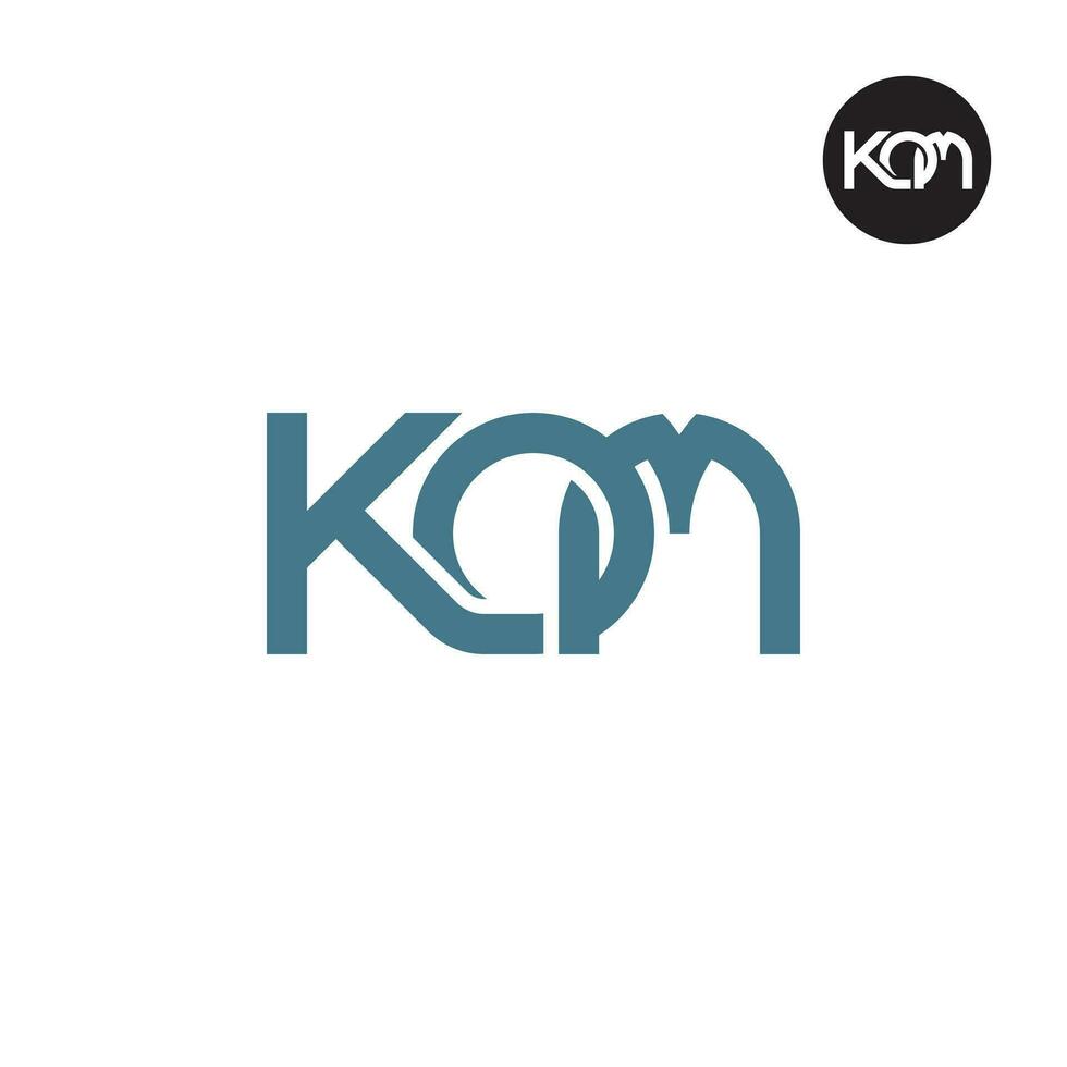 Letter KOM Monogram Logo Design vector