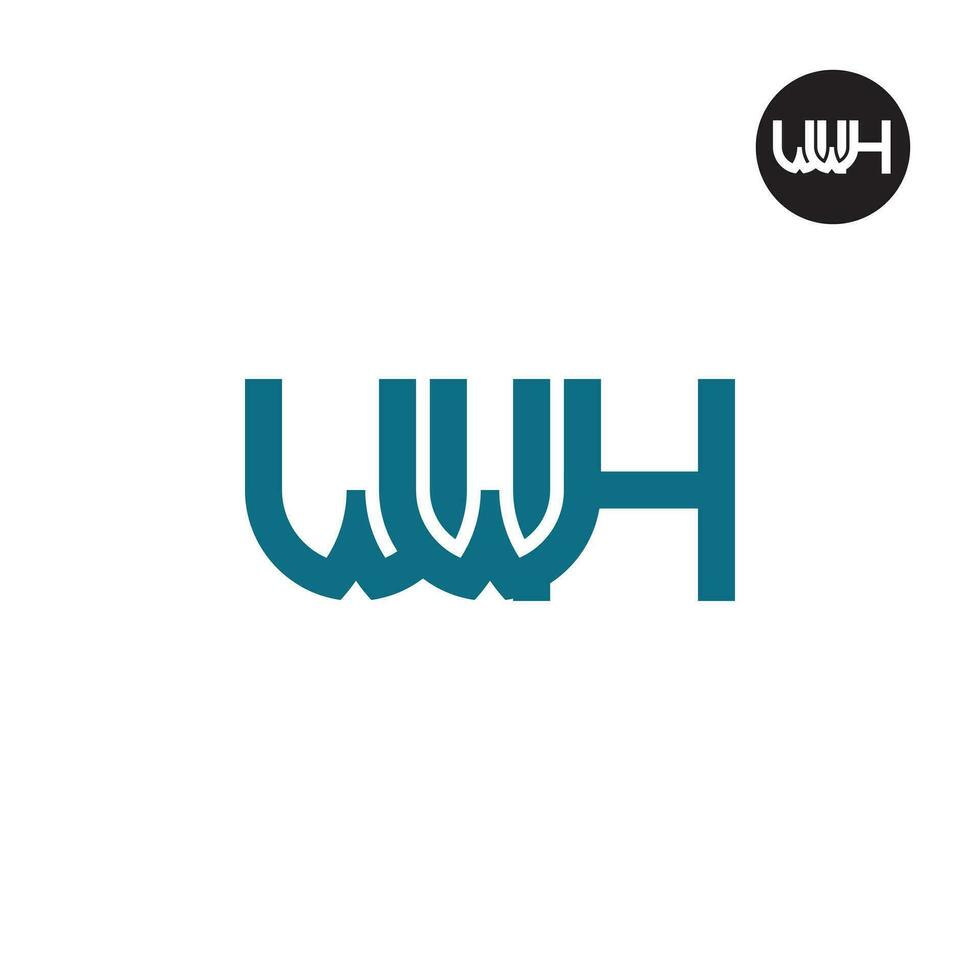 letra wwh monograma logo diseño vector