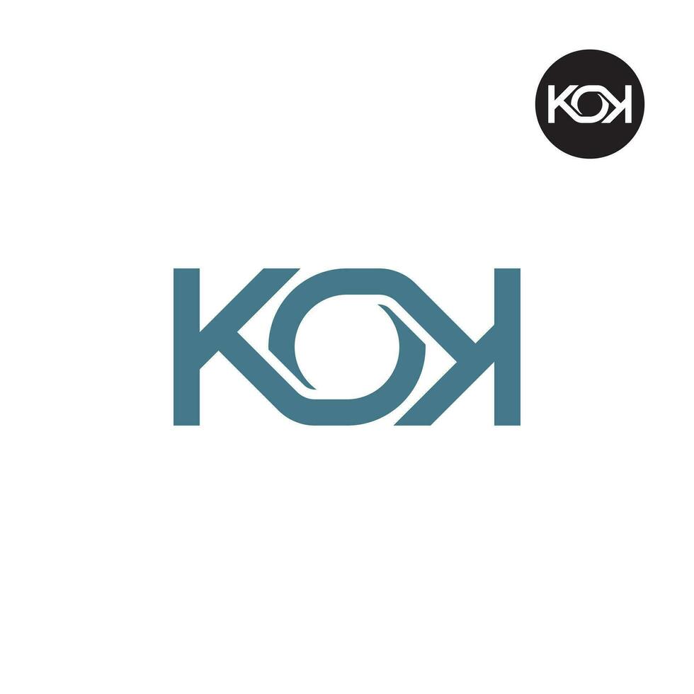 Letter KOK Monogram Logo Design vector