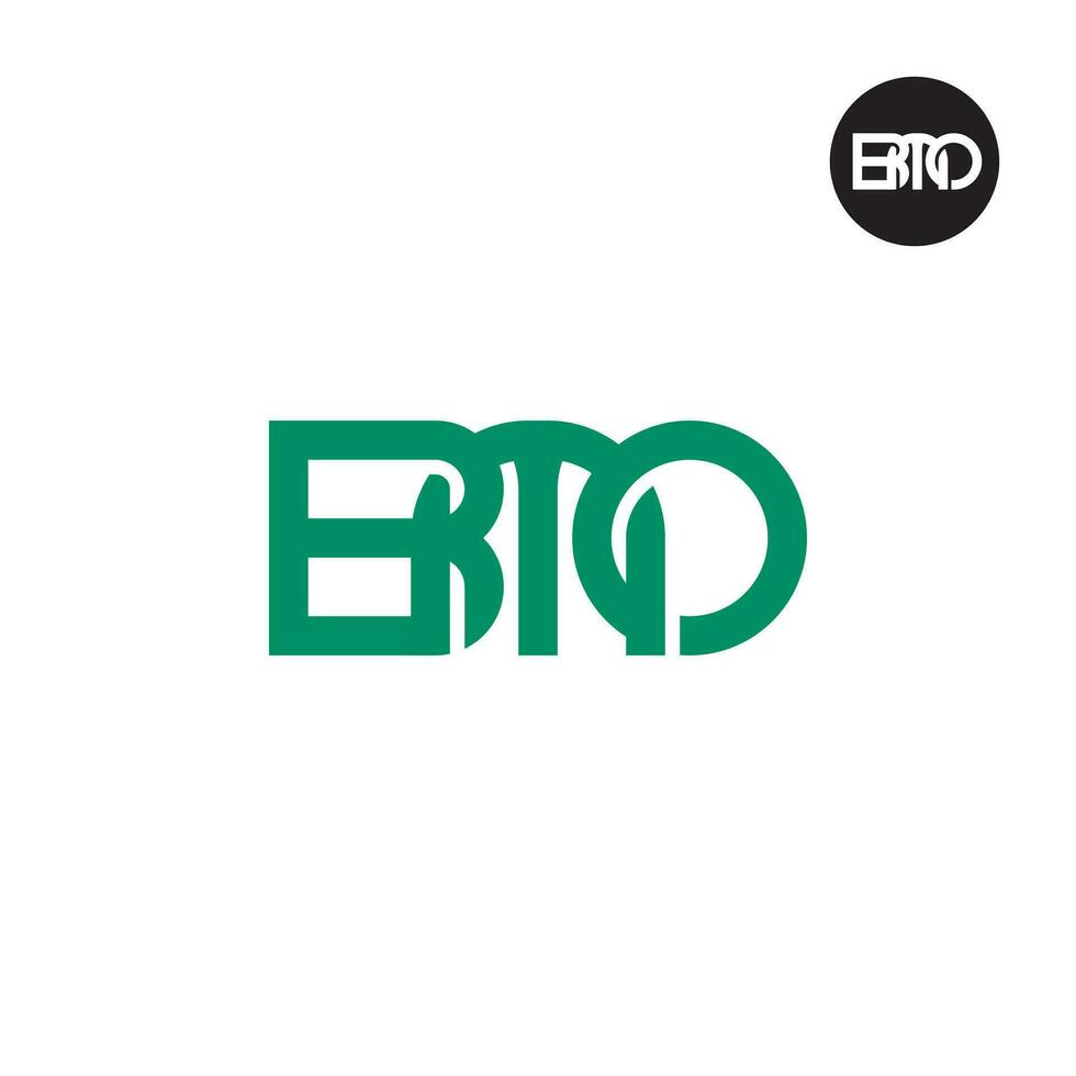 Letter BMO Monogram Logo Design vector