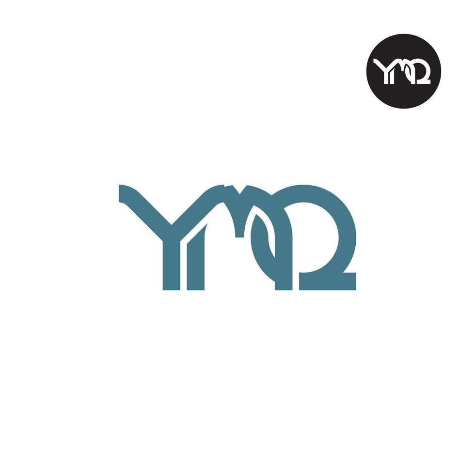 Letter YMQ Monogram Logo Design vector