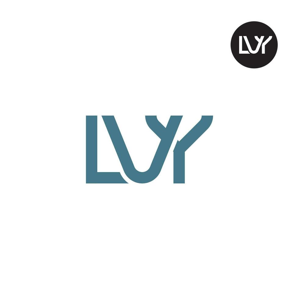 letra lvy monograma logo diseño vector