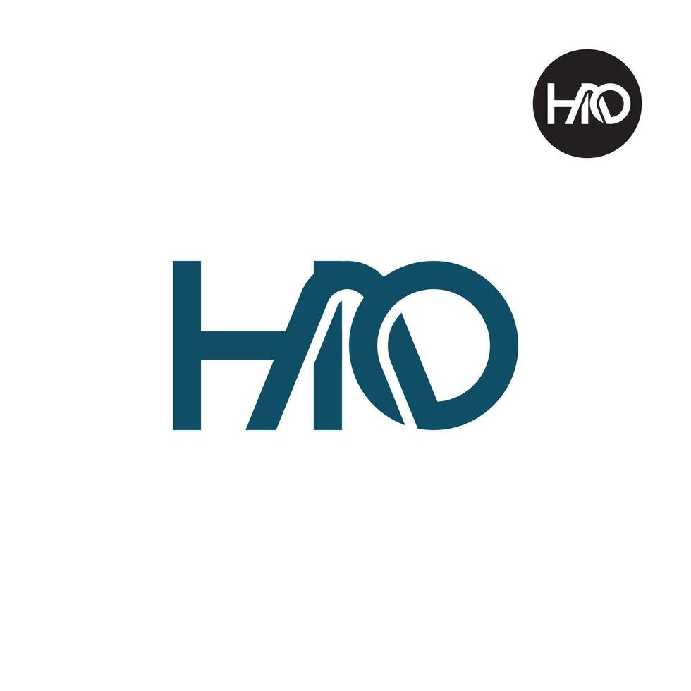 Letter HAO Monogram Logo Design vector