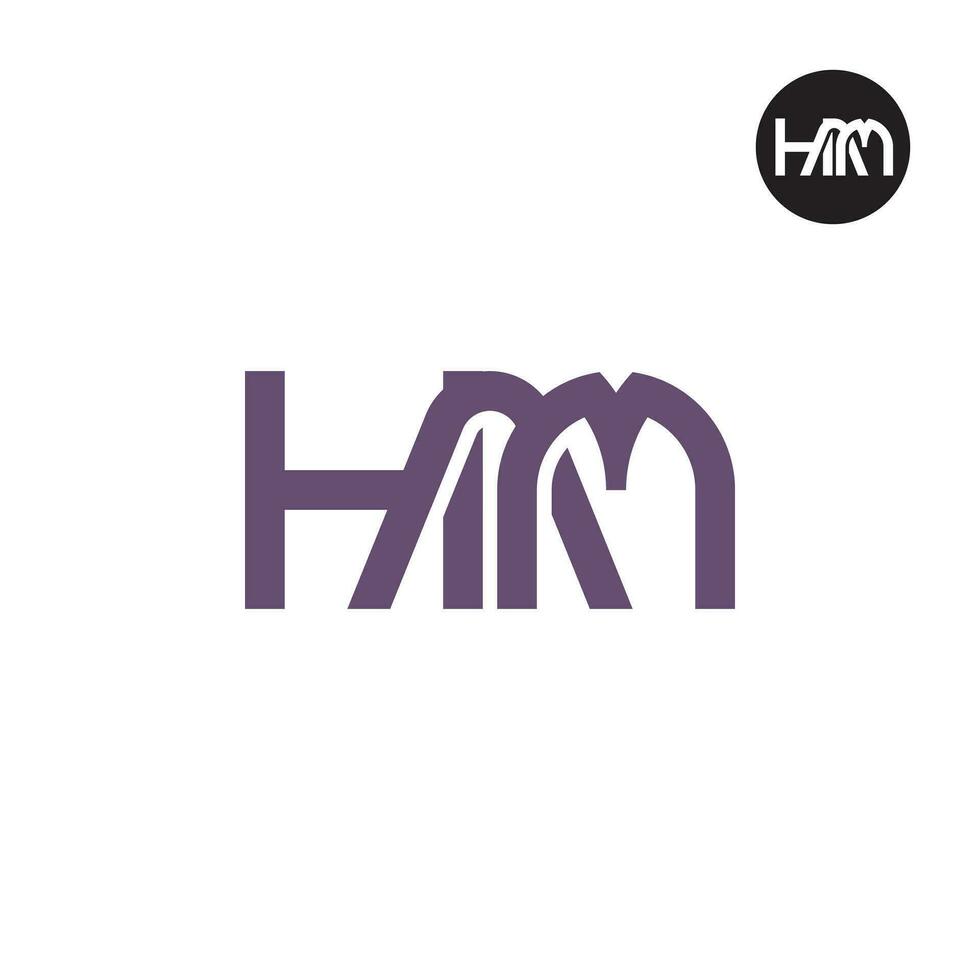Letter HAM Monogram Logo Design vector