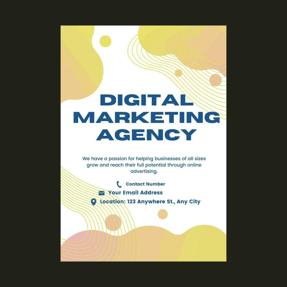 Digital Marketing Business Social Media Post Template, Digital marketing agency, Digital Business Marketing Social Media Banner, digital Marketing Post flyer Template vector