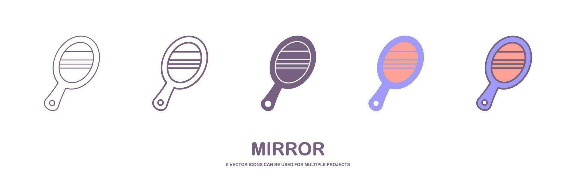 thin line small makeup round mirror icon. linear trend modern logotype graphic stroke art design web element isolated on white background. vector