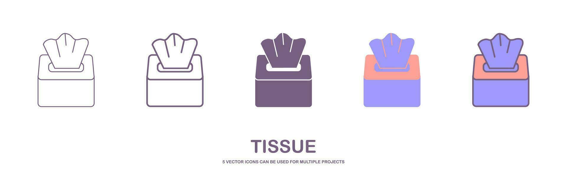 box with disposable paper napkins- vector illustration