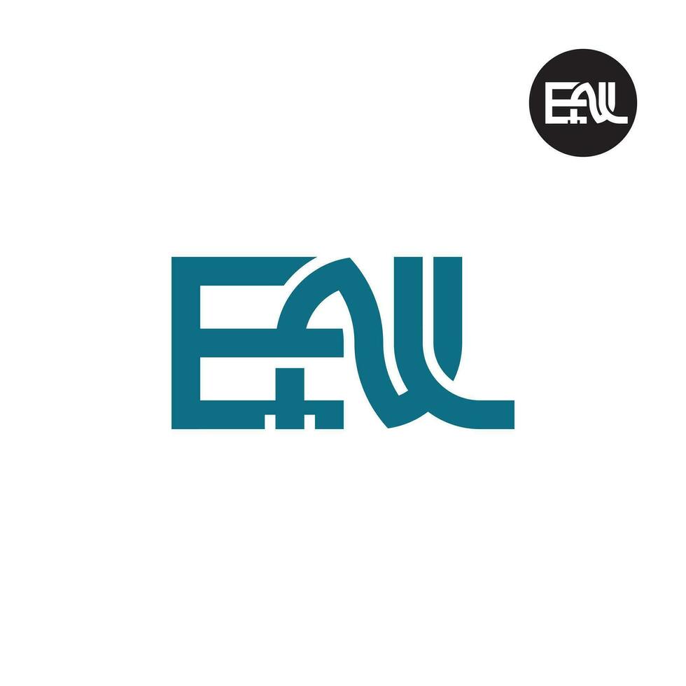 letra enl monograma logo diseño vector