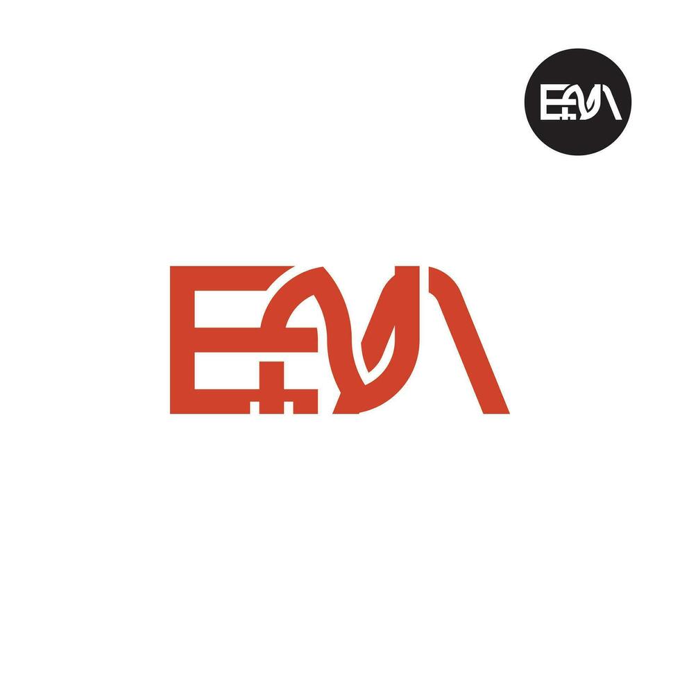 Letter ENA Monogram Logo Design vector