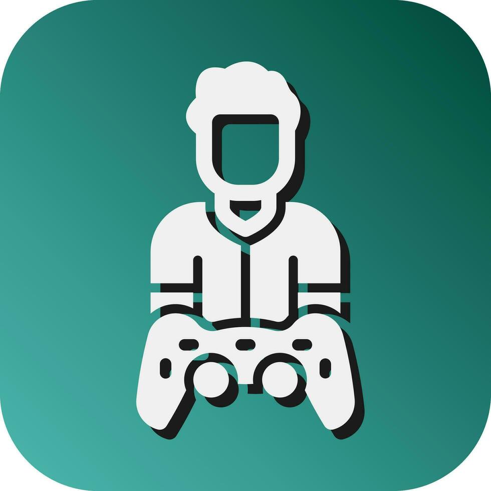 Gamer Vector Glyph Gradient Background Icon For Personal And Commercial Use.