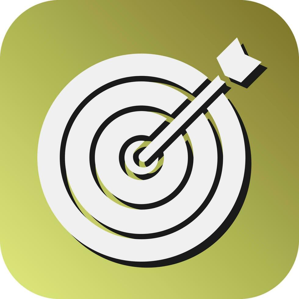 Dart Board Vector Glyph Gradient Background Icon For Personal And Commercial Use.