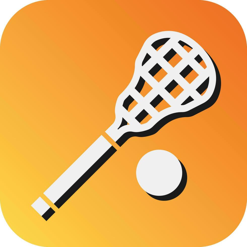 Lacrosse Vector Glyph Gradient Background Icon For Personal And Commercial Use.