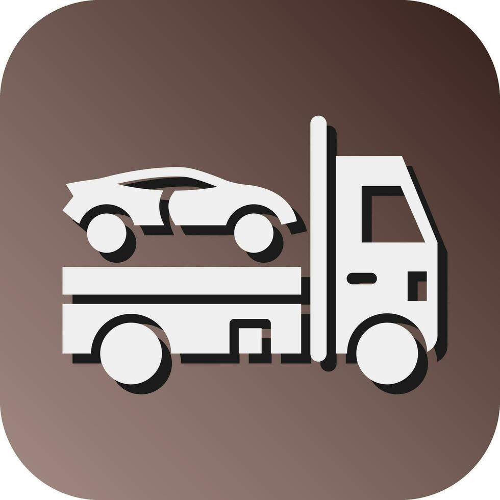 Towing Vehicle Vector Glyph Gradient Background Icon For Personal And Commercial Use.