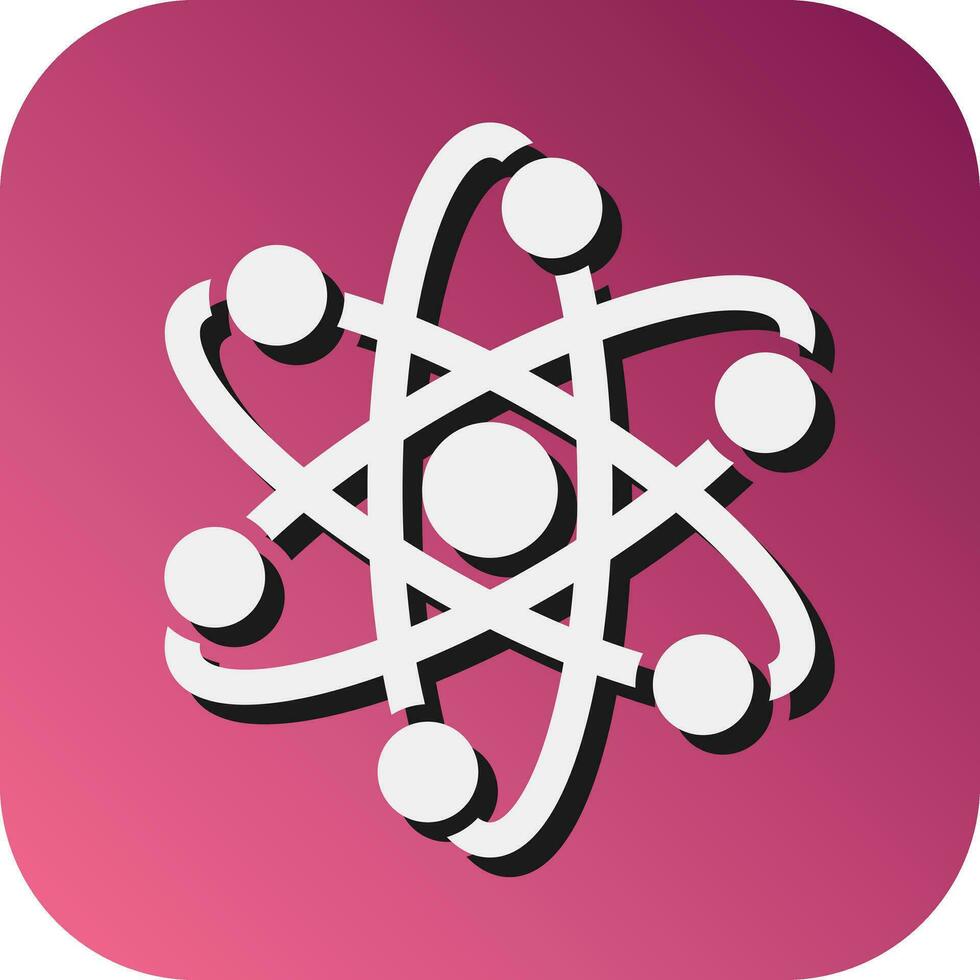 Atom Vector Glyph Gradient Background Icon For Personal And Commercial Use.