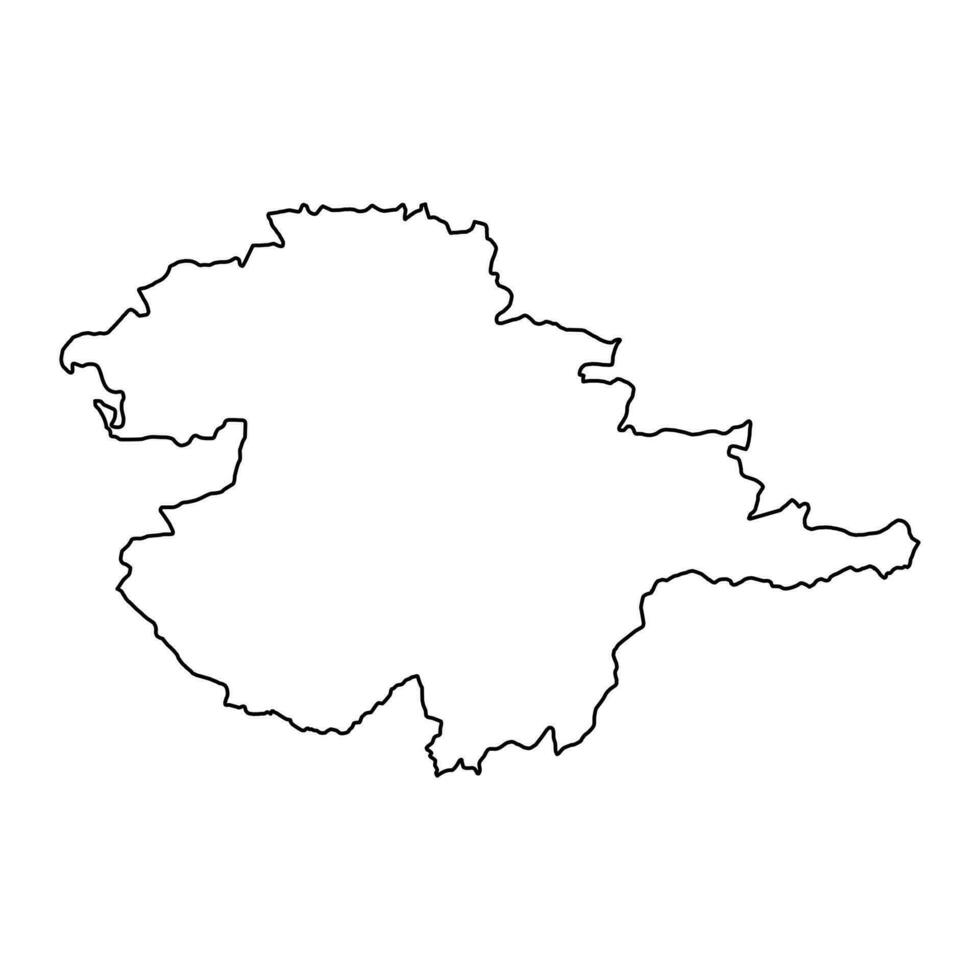 Naryn region map, administrative division of Kyrgyzstan. Vector illustration.