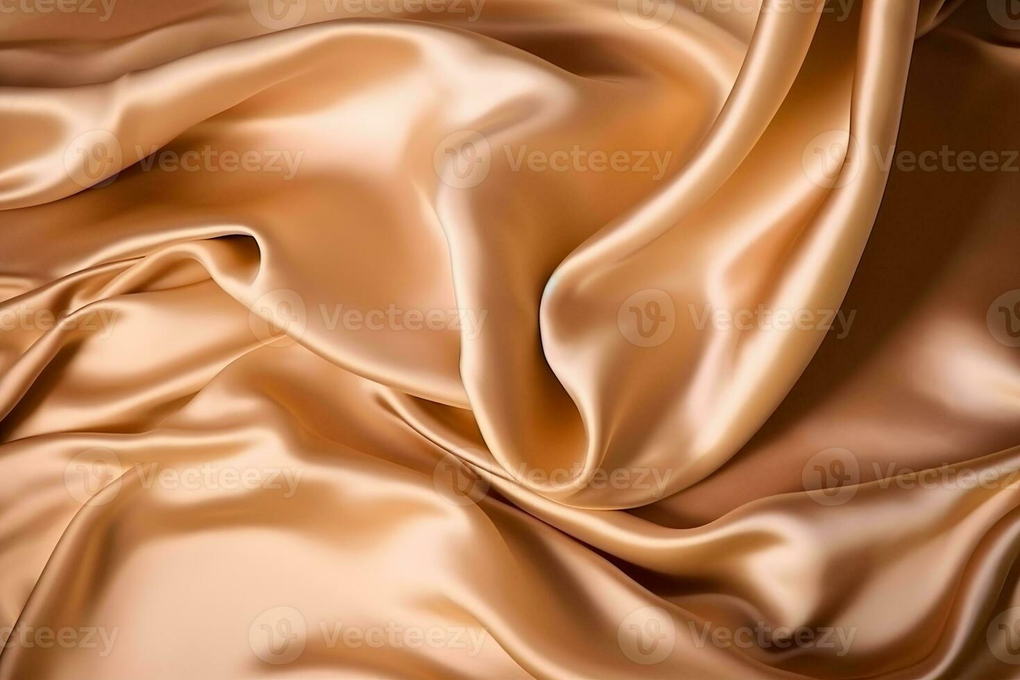 AI generated Shiny draping satin fabric in golden yellow hue. Neural network AI generated photo