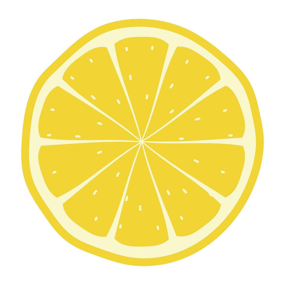 slice of lemon illustration vector