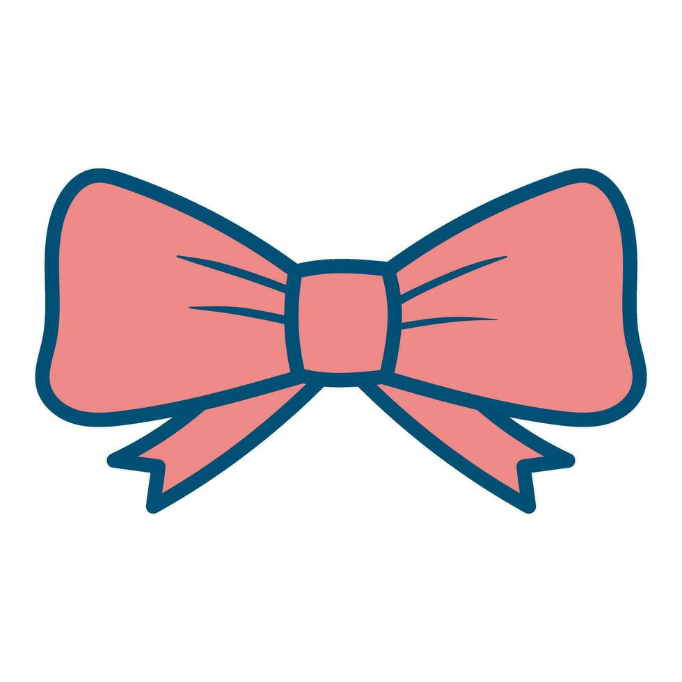 pink bow ribbon vector illustration