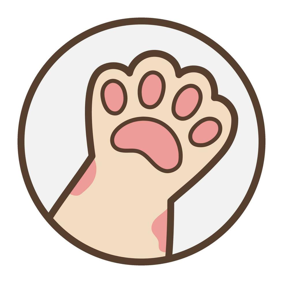 cat paw vector illustration