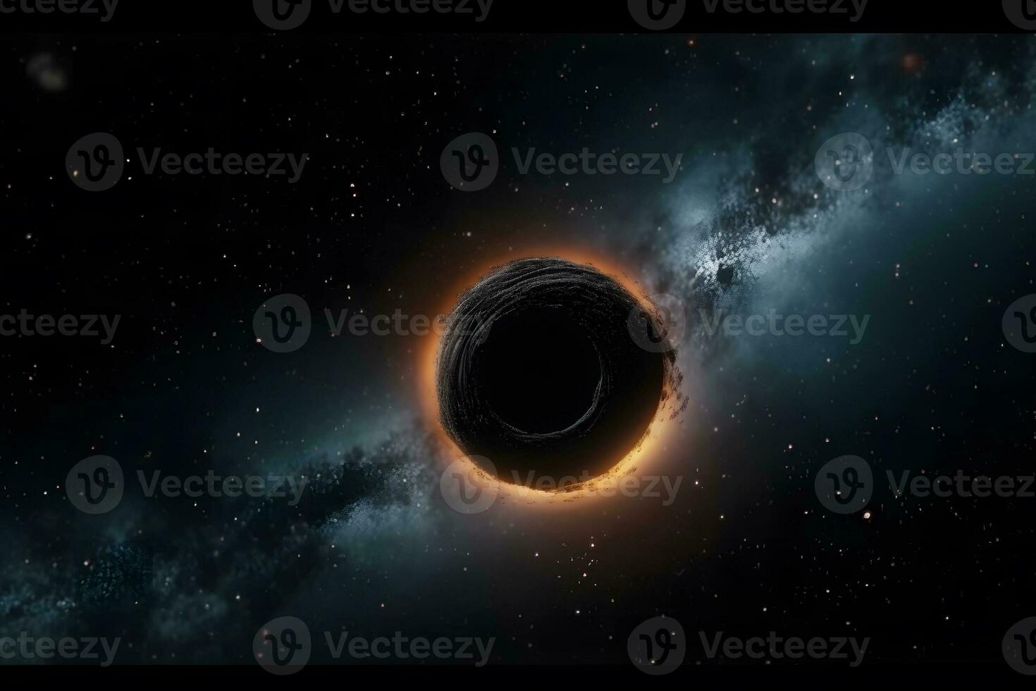 AI generated Black hole in space. Neural network AI generated photo
